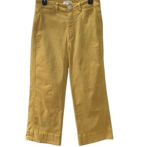Wide Leg High Waist Mustard Yellow Color Jeans. Loft, Size 6